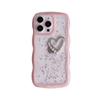 Estilo de lujo ligero gota de pegamento amor para funda de teléfono móvil apple 15 iPhone14promax tridimensional 13/12/11 femenino xs