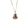 Colgante de Perla de Agua Dulce Natural, Nuevo Estilo Chino Patrón de Nube Propicia, Colgante de Calabaza Roja de Año Nuevo, Venta al por Mayor de Collares de Perlas