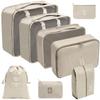 Conjunto de Sacos de Armazenamento para Viagem, Necessaire, Roupas e Sapatos, Bolsa de Armazenamento Digital, Bolsa de Viagem com Cordão para Bagagem, Portátil