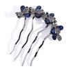 Accesorios para el cabello de pavo real estilo coreano con diamantes de imitación, peine de dientes antideslizante vintage, peine elegante para mujer