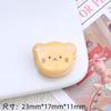 Gato três camadas biscoito comida brincar creme cola diy jóias grampo de cabelo buraco sapatos fivela decorativo resina acessórios sapato flor