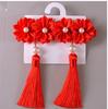 Tocado de Año Nuevo de estilo chino para niños, traje Tang Hanfu, accesorios para el cabello con saludos de Año Nuevo, horquilla con borla y lazo trenzado para niñas, venta al por mayor