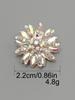 Botones de Flor de Cristal de Doble Capa, Estilo Elegante y de Moda para Damas, Botones de Alta Gama, Accesorios de Costura para Manualidades, Botones de Alta Gama