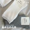 2025 Nuevos Calcetines Casuales Versátiles de Moda Grises para Mujer a Media Pantorrilla Estilo Delgado de Primavera y Verano Moda Ins Color Sólido