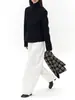 Abrigo de lana 100% FROMMTO, corte ajustado corto, cuello alto, chaqueta de lana negra, invierno