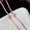 Pulseira Duobao de Cristal Natural Tecida à Mão Estilo Tibetano Corda de Algodão Feita à Mão Estilo Étnico Versátil Joia de Mão Atacado Guochao