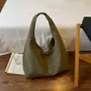 Bolsa Tote Grande de Cor Sólida Simples Estilo Coreano para Mulheres 2026 Nova Casual Versátil para o Dia a Dia Ombro Único Sob o Braço