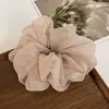Anel de Cabelo Listrado de Cabeça de Bola Intestino Grosso Celebrante da Internet 2025 Novo Estilo Corda de Cabelo para Rabo de Cavalo Alto Acessório de Cabelo Feminino Corda de Cabelo