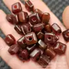 Ágata Roja Agujero Grande Hebilla Cuadrada de Jade Cuentas Sueltas de Jade Calcedonia Separador Separador Pulsera Collar Accesorios de Joyería Cuentas