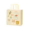 Sacos para Embalagem de Sobremesas Assadas, Caixas para Bolos, Sacos com Janela para Pão de Forma, Sacolas de Papel Kraft com Fundo Quadrado para Levar, Atacado