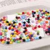 Pintura Acrílica Color Macarrón Cuentas Redondas DIY Accesorios Tejidos a Mano Material para Hacer Joyería con Cuentas Paquete