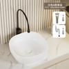 Estilo Crema Apartamento Pequeño Lavabo de Cerámica con Encimera Lavabo Ovalado Lavabo de Arte para Baño Hogar