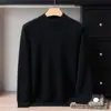 Suéter 100% cachemira pura para hombre, cuello semi-alto, nuevo suéter de punto otoño e invierno 2026, camiseta interior