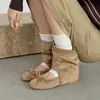 Botines de mujer para verano y otoño 2026, zapatos Mary Jane poco profundos de nuevo estilo con aumento interno de altura, botines hasta la pantorrilla