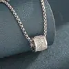Colar masculino de aço titânio, não desbota, de alta qualidade, versátil, joias da moda hip-hop, acessórios retrô simples e únicos para mulheres