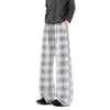 Nuevos pantalones de cuadros estilo 'old money' para hombre 2026, pantalones largos casuales rectos holgados, modernos y a la moda, para hombres jóvenes