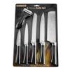 Novo Conjunto de Utensílios de Cozinha com Cartão de Sucção Padrão Martelo Faca Blister Conjunto de Seis Peças Utensílios de Cozinha de Aço Inoxidável Cabo Ferradura Padrão Martelo Conjunto de Seis Peças