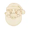 Decoración Navideña Transfronteriza DIY Pintura a Mano Graffiti Virutas de Madera Corte Láser Tablero de Madera en Blanco Colgante Decoración Árbol de Navidad
