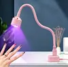 Lámpara de uñas de una palabra, cuello de cisne, lámpara de curado UV púrpura, lámpara de uñas, luz de noche LED, lámpara de uñas portátil pequeña