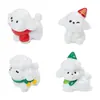 Micro Paisaje Lindo Bufanda de Navidad Cachorro Muñeco Casa de Muñecas Linda Decoración DIY Accesorios Adornos Pequeños de Escritorio