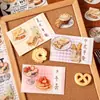 Paquete de Pegatinas para Mascotas Zabc Transfronterizo Doble Tinta Blanca, Serie Diaria de Pintura Suave, 20 Piezas con Temática de Snacks Pegatinas Base para DIY