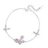 Damila Estilo Nuevo Danza de Mariposas pulsera de mariposa femenina plata de ley s925 lujo ligero moda pulsera de circón todo lo combina generación de cabello
