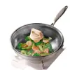 Tapa de olla universal Supor, vidrio templado para el hogar, a prueba de explosiones, resistente a altas temperaturas, diseño de veta de madera, adecuada para ollas de leche, sartenes y ollas de acero inoxidable