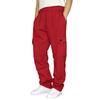 Pantalones casuales deportivos nuevos transfronterizos con forro polar, tobilleros, multibolsillo con cordón, overol holgado para hombre