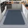 Tapetes de piso de cozinha de diatomita no atacado, antiderrapantes, resistentes a óleo, laváveis, absorventes de água, à prova d'água, tapete de cobertura total, tapetes de pé resistentes à sujeira
