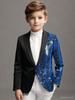 Traje de coat para niños directo de fábrica al por mayor lentejuelas de onda brillante tendencia de traje casual traje pequeño de lujo ligero