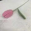 Flor de Tulipan Terminada Transfronteriza Flor Tejida a Mano Flor de Lana al por Mayor Ramo de Flores Regalo Creativo Regalo del Día de la Madre
