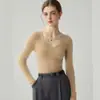 2026 Novo Suéter 100% Caxemira Feminino Gola V Outono e Inverno Pulôver Tricô Macio Pegajoso Slim Fit Mostra Fino Camada de Base