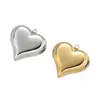 Colgante Hueco de Acero Inoxidable Totalmente Pulido a Mano Corazón de Melocotón Colgante Brillante Collar de Aretes DIY Joyería con Forma de Corazón Venta al por Mayor