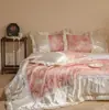 Primavera/Verão 2026 Novo Estilo Princesa Francesa Jacquard Brilhante Popeline Tencel Lenzing Conjunto de Colcha/Cobre-leito de Verão Conjunto de Quatro Peças