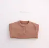 Suéter redondo de punto para bebé, chaqueta suéter unisex para bebé, prendas de punto para niños de primavera y otoño