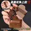 Yulaimei Puff de Galleta de Chocolate Set de 6 Piezas Mini Forma de Pulgar Húmedo y Seco Doble Uso Set de Puff de Maquillaje