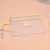 Saco de malha de camada dupla de grande capacidade com cabeça transparente portátil para estudantes, subembalagem de prova, saco para matéria/submatéria, armazenamento, saco para prova