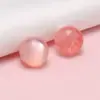 Botões Coloridos de Contas para Cheongsam Chinês, Traje Tang e Hanfu, Contas Redondas de Resina com Furos Laterais, Botões de Imitação de Jade