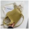 2024 Nuevo Verano Bolso Pequeño de Hombro de Cuero Suave con Textura Estilo Coreano Bolso Cubo de Moda Estilo Dulce Bolso de Hombro Único Cruzado