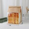Bolsa de Embalaje para Tostadas de 450 g Engrosada Borde Enrollado con Alambre Ventana Autoadhesiva Bolsa de Papel para Pan Bolsa para Comida en Rebanadas Bolsa West Point