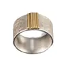 Anillo de Línea Bicolor de Dos Colores para Mujer Anillo de Mujer Exagerado Retro Simple Personalizado Venta Caliente de Nuevos Productos Europeos y Americanos