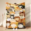 Manta de Franela Universal para Mascotas Gatos Cuatro Estaciones Manta para Siesta en la Oficina Manta Cubierta para Descanso de Mediodía en Dormitorio