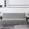 Funda de sofá elástica sin brazos, con ribete jacquard de cobertura total, funda para sofá cama plegable, adecuada para todas las estaciones, funda protectora a prueba de polvo