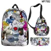 Produto de Jogo Transfronteiriço 3D Novo Conjunto de Três Peças Mochila, Bolsa de Ombro, Estojo Forsaken Gubby