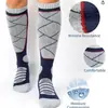 Calcetines de Esquí para Niños, Engrosados y Cálidos, Calcetines de Senderismo de Invierno, Suela de Toalla Antideslizante, Calcetines Deportivos Largos para Nieve para Adultos al Aire Libre