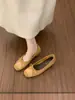 Zapatos Femeninos de Punta Cuadrada y Tacón Bajo Estilo Hada con Lazo Suave 2026 Modelo Nuevo Primavera/Verano Zapatos de Ballet para Fiesta que Aumentan la Altura