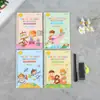 Nuevo en stock Cuaderno de caligrafía en inglés cuaderno infantil para práctica de caligrafía interesante cálculo matemático introducción a la pintura libro de entrenamiento de control del bolígrafo