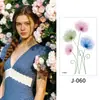 Pequeñas Pegatinas de Tatuaje Serie de Flores Acuarela Fresca Fotografía de Disfraces Impermeables Sudor Duraderas para Muñeca y Tobillo