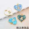 Pingente de urso com coração de zircônia banhado a ouro 18K puro de cobre, preserva a cor, para colar, pulseira, brincos DIY, acessórios de joias, atacado