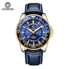 Novo Relógio Masculino Augusten Fashion, Relógio de Pulso Luminoso Estilo Submariner com Pulseira de Couro, Relógio a Quartzo, Atacado e Dropshipping
